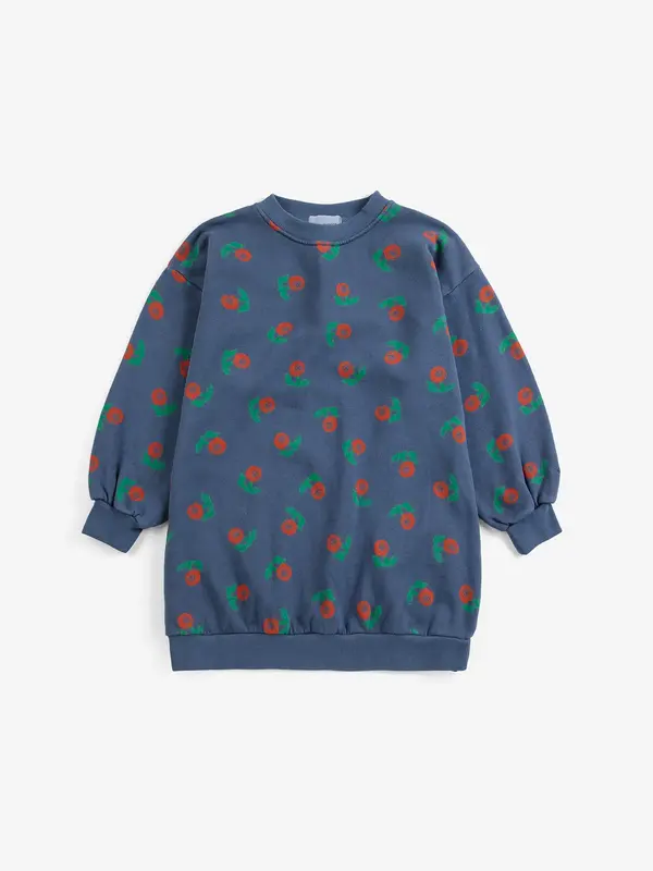 Stamp Bloom all over sweatshirt dress