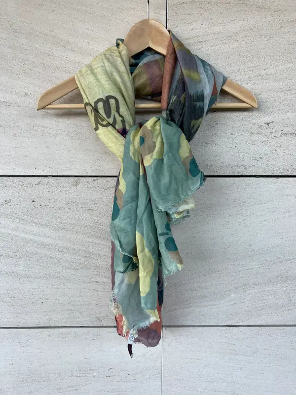 STELLA MCCARTNEY. Pañuelo estampado con seda