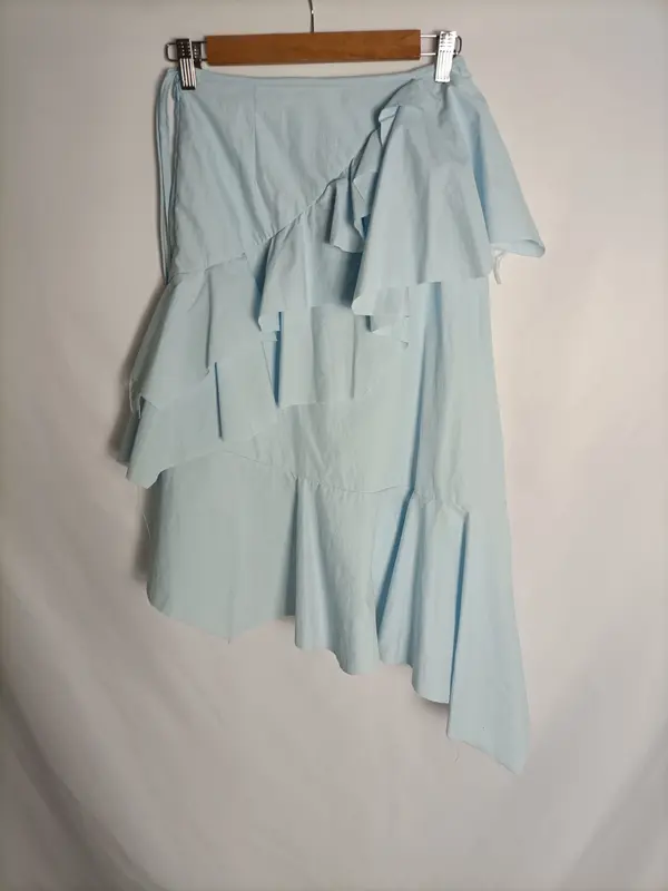 STOREST. Falda azul volantes T.s