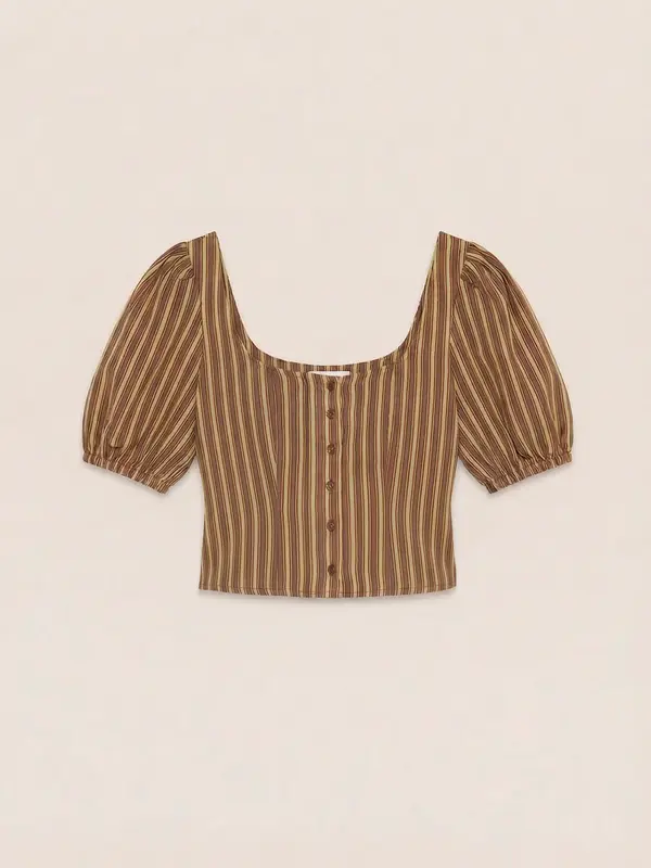 Striped Zafira Pink Print Top