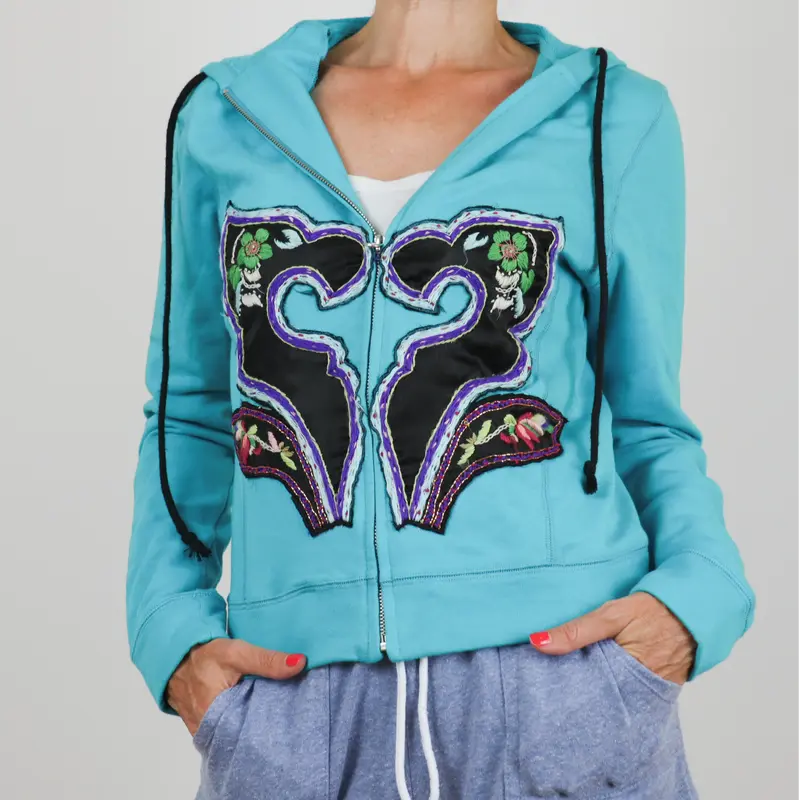Sudadera de algodón color azul
