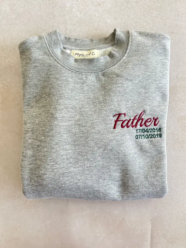 SUDADERA FATHER - PERSONALIZADA - GRIS