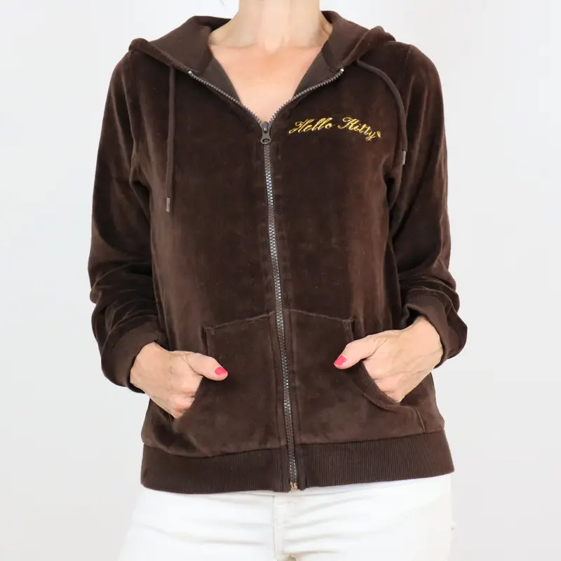 Sudadera tacto suave marrón