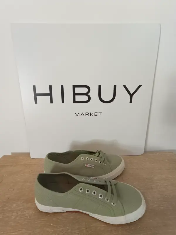 SUPERGA. Zapatillas lona verde T.43