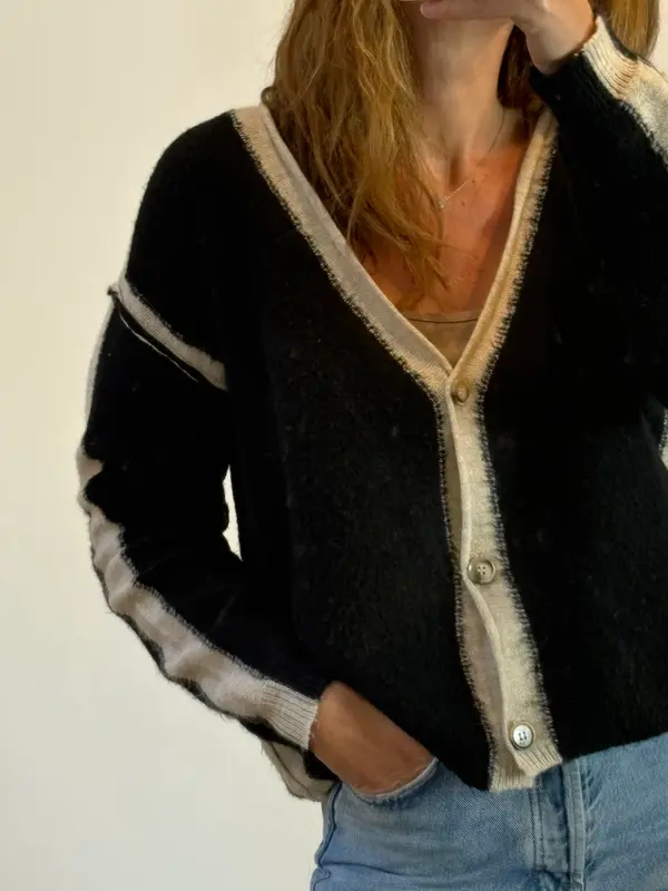 SYSTEMACTION. Chaqueta punto bicolor