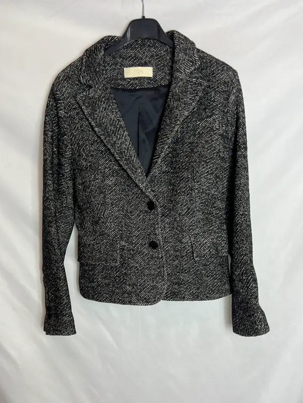 TCN. Blazer bicolor jaspeada. T S
