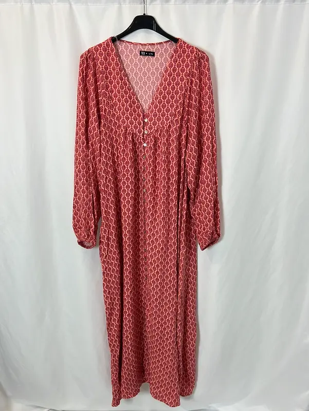TEX. Vestido abotonado fluido T.l/xl