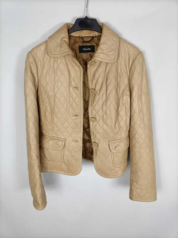 TINTORETTO.Cazadora beige piel