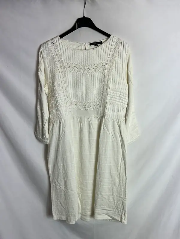 TINTORETTO. Vestido blanco texturas . T 40