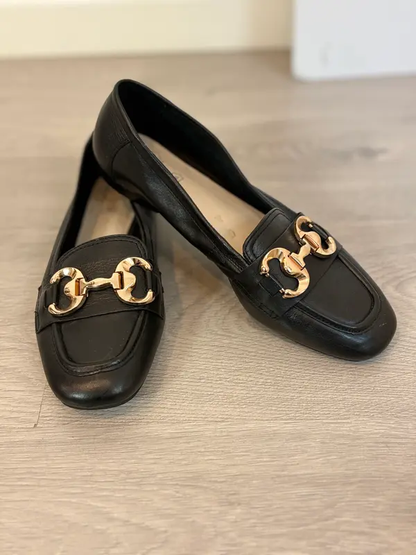 TOP3 SHOES. Mocasín piel negro. T 38