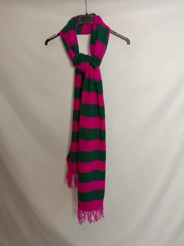 TRIANA BY C. Bufanda rayas  rosa y verde