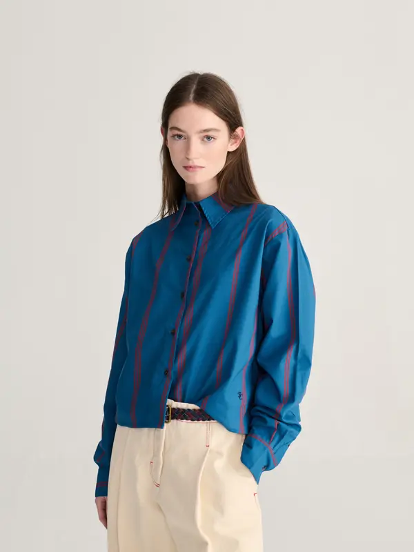 Triple Stripes all over poplin shirt