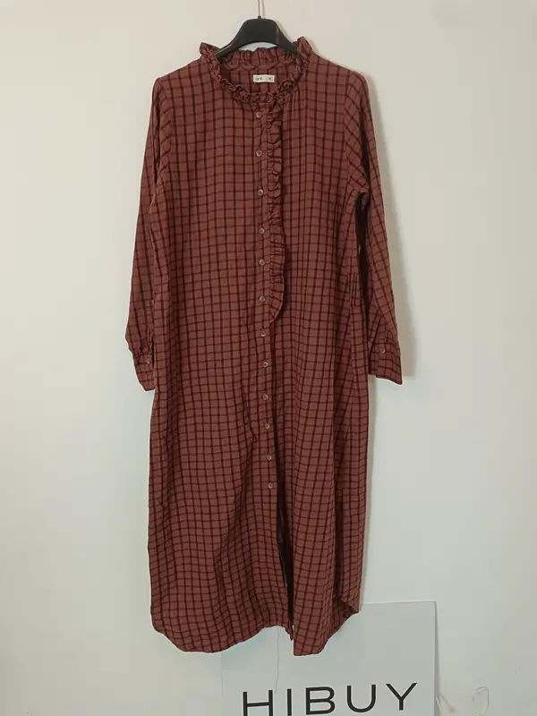 UNIT. Vestido midi cuadros T.M
