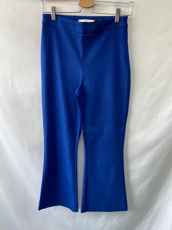 UTERQÜE.Pantalones vestir azules T.S