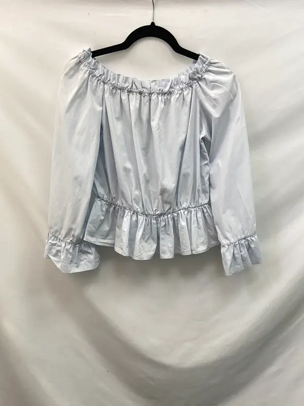 UTERQÜE. Top celeste cuello barco T.s
