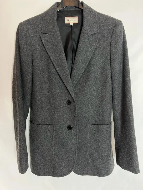VANESSA BRUNO. Blazer gris jaspeada. T 36