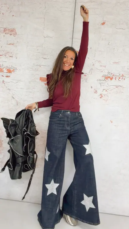 Vaquero Wide Leg “a star is born” otoño