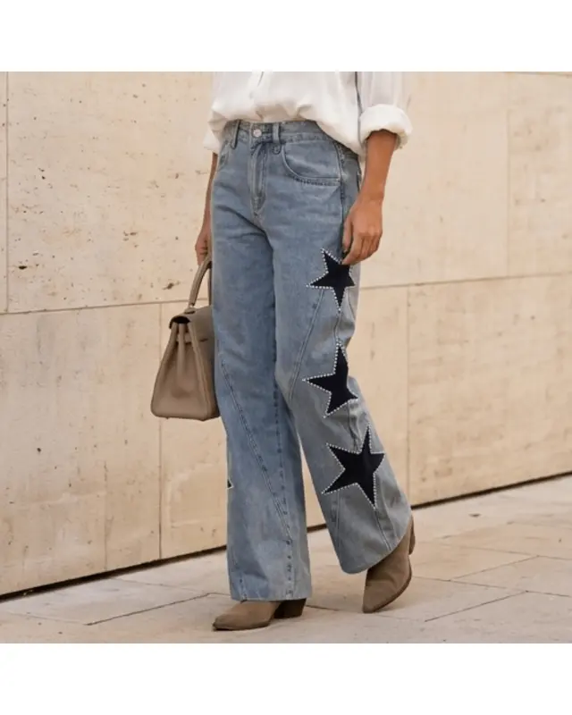 Vega | Straight-Leg Jeans with Stars