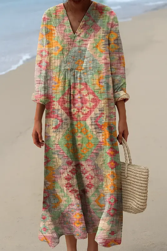 Venecia - Vestido Impreso Estilo Brisa Verano