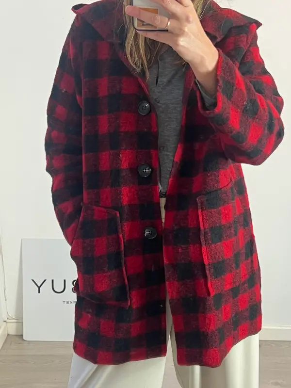 VERDE LIMÓN. Sobre camisa cuadros. TU (M/L)