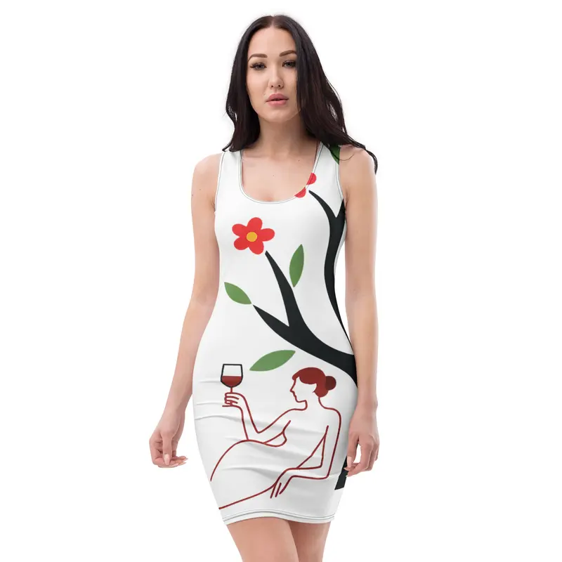 Vestido ajustado - Flor & Vino