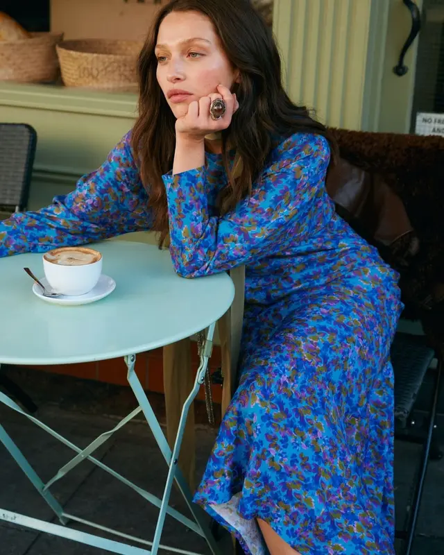 Vestido Berta Blue Flowers
