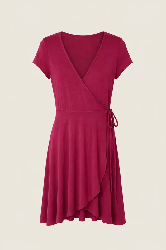 Vestido Corto Granate