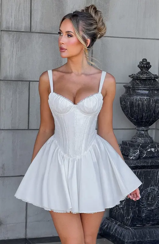 VESTIDO CORTO JOSIE - BLANCO