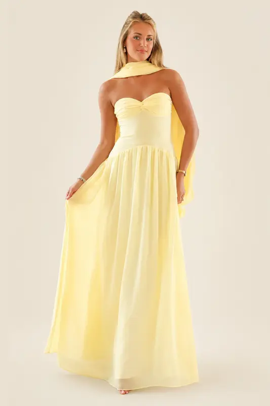 Vestido De Fiesta Amarillo