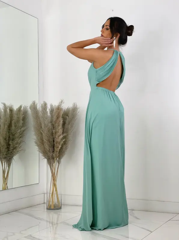 Vestido espalda plisada Vesta