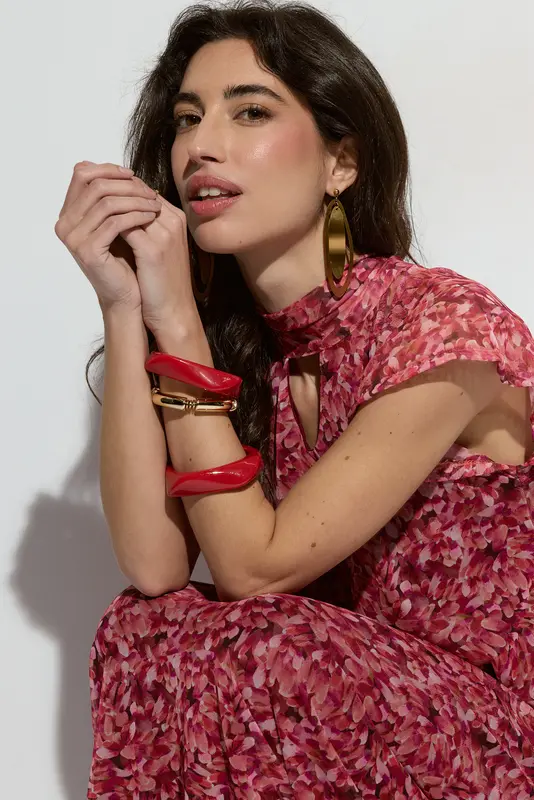 Vestido Estampado Coral
