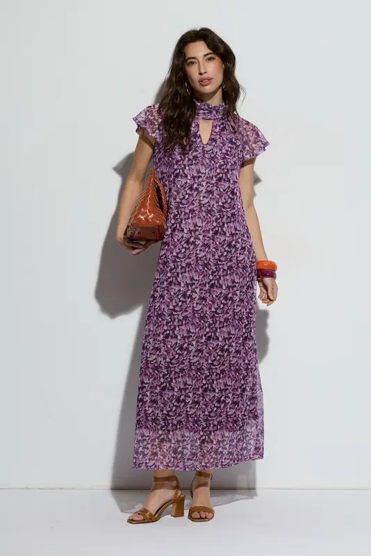 Vestido Estampado Morado