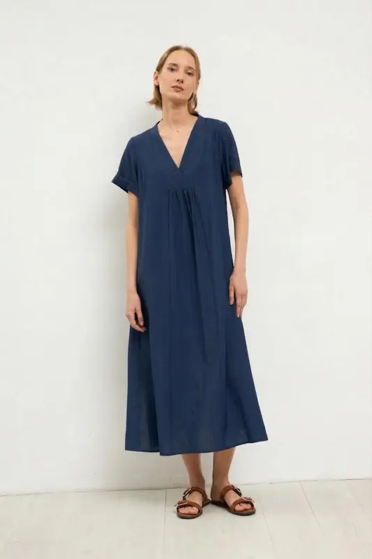 Vestido Feraz Azul Marino