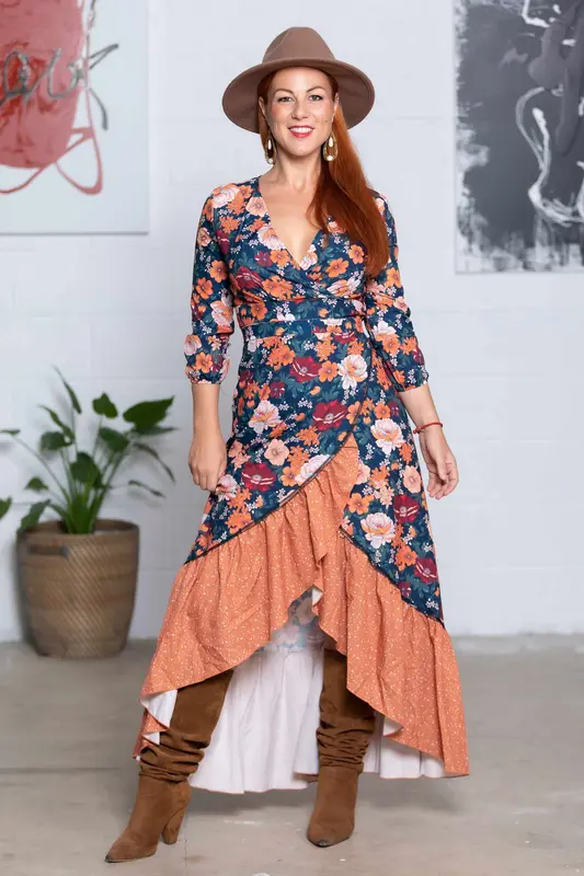 Vestido flores vintage
