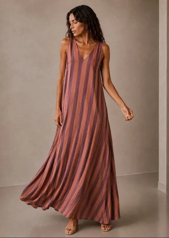 Vestido Fluido de rayas