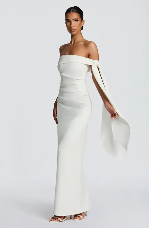 VESTIDO LARGO ADDIE - MARFIL