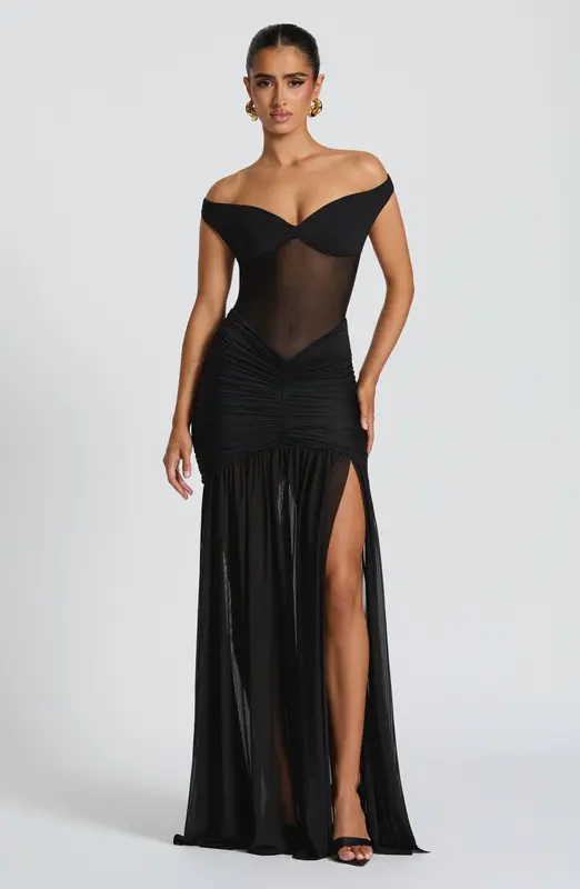 VESTIDO LARGO ALAIA - NEGRO