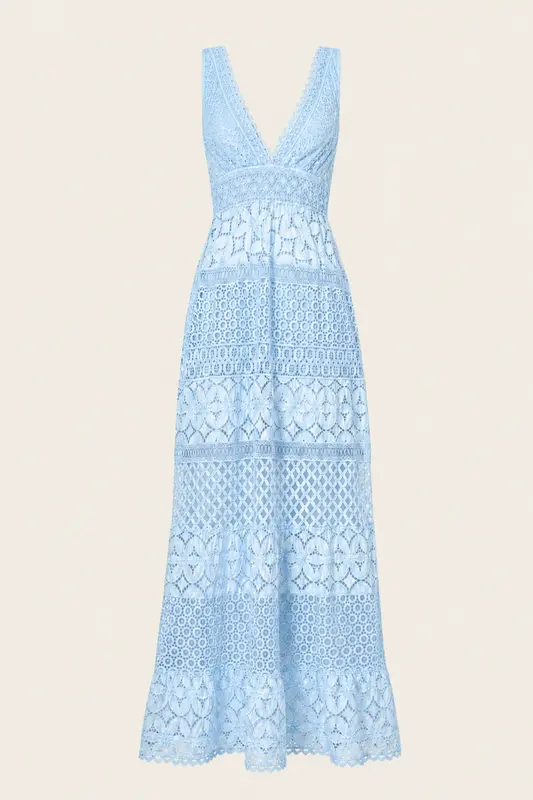 Vestido Largo Alpinia Cielo
