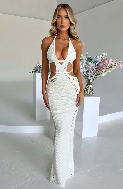VESTIDO LARGO ARABELLA - BLANCO