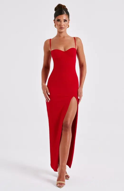 VESTIDO LARGO ASTERIA - ROJO