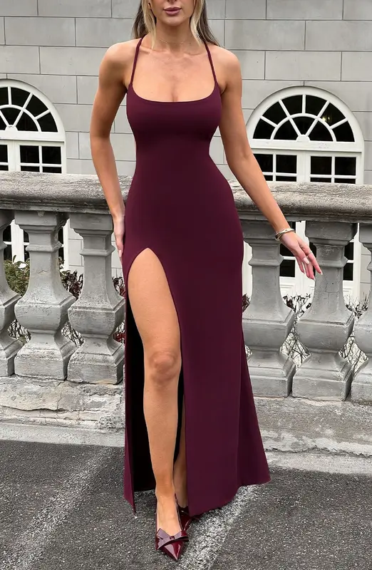 VESTIDO LARGO BEATRIX - LACA CEREZA