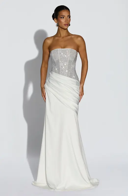VESTIDO LARGO CELESTIA - MARFIL