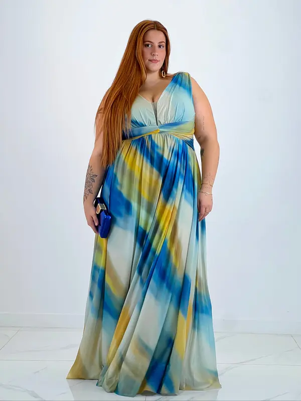 Vestido largo estampado Pristina