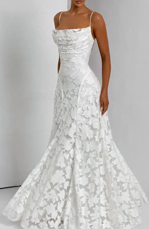 VESTIDO LARGO FRANCIS - MARFIL