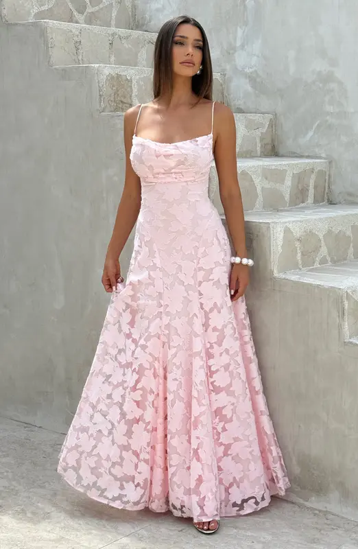 VESTIDO LARGO FRANCIS - ROSA PALO