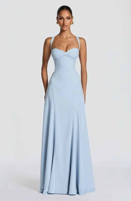 VESTIDO LARGO IRIE - AZUL GLACIAR