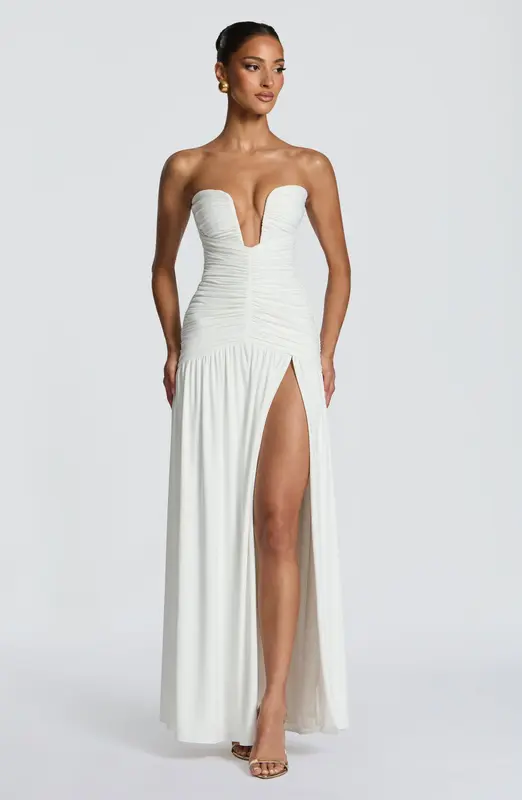VESTIDO LARGO JUNIA - BLANCO