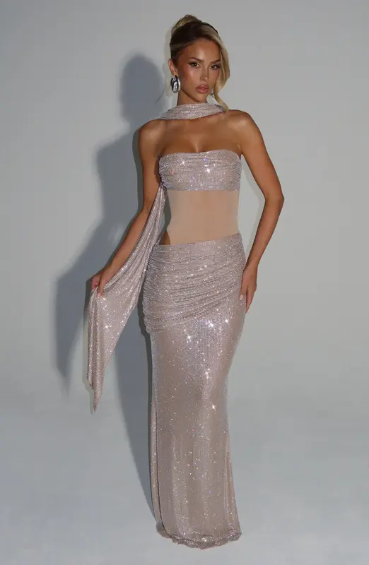 VESTIDO LARGO KAILANI - NUDE