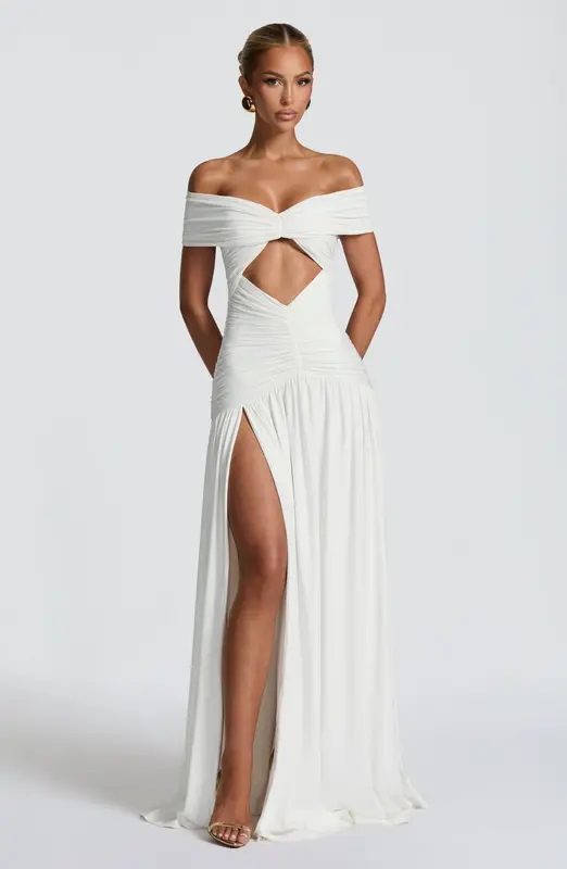 VESTIDO LARGO KATHRYN - BLANCO