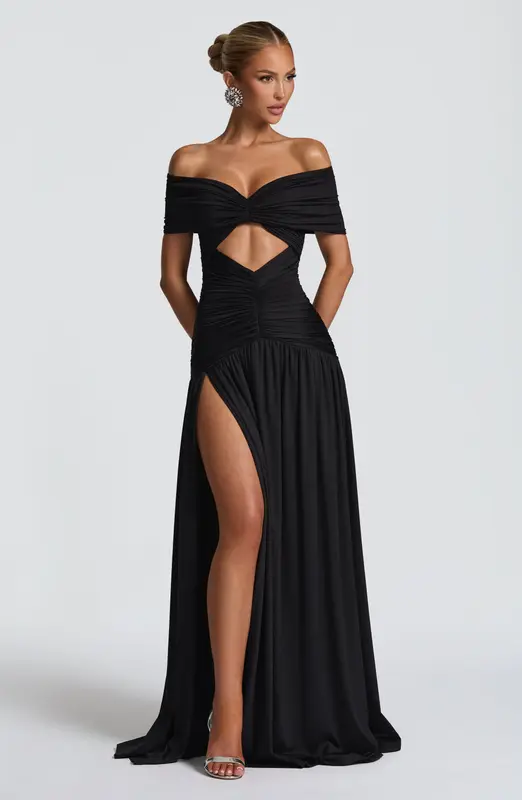 VESTIDO LARGO KATHRYN - NEGRO